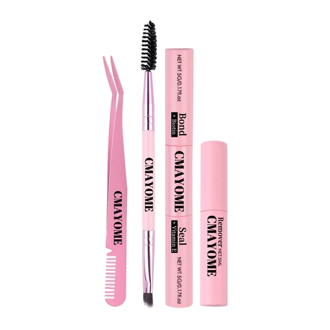 Double Ended Lash Glue Bond And Seal With Remover Tweezers Brush DIY Waterproof Long Lasting Gentle Biotin Vitamin E