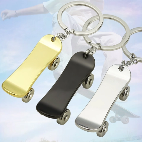 Portachiavi Miniatura Skateboard E Monopattino Lega Di Zinco Pendente Creativo 3D In Metallo Per Borsa Per Uomini E Donne