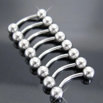 Gioielli Per Piercing Barbell Curvo In Acciaio Inossidabile Per Sopracciglia Ombelico Con Sfera E Punta