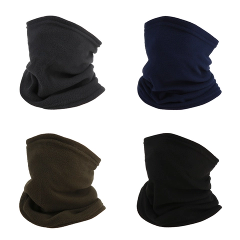 Scaldacollo Invernale Pile Ghetta Maschera Facciale Antivento Per Sci Ciclismo Sport Aria Aperta Morbido Caldo Tinta Unita Unisex
