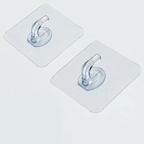 Selbstklebende Wandhaken Stark Transparent Lochfrei Wasserdicht Für Küche Bad Lagerung PVC Edelstahl Haushaltsorganisator
