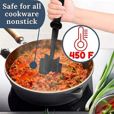 Tritacarne In Nylon Resistente Al Calore Schiacciapatate Multi Lame Strumento Separatore Per Pentole Antiaderenti Cucina
