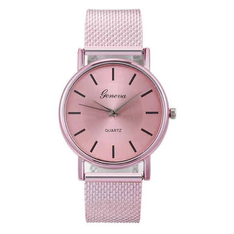 Orologio Da Polso Al Quarzo Cinturino In Maglia Metallica Moda Minimalista Casual Per Donne E Uomini Unisex Studenti