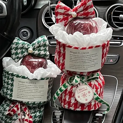 Christmas Gift Wrapping Materials British Plaid Fabric Sherpa Velvet For Apple Flower Bouquet DIY Decoration Holiday