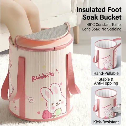 Tragbare Faltbare Fußbadewanne Verdickte Isolierte Fußwanne Aluminiumfolienfutter Für Home Travel Spa Massage
