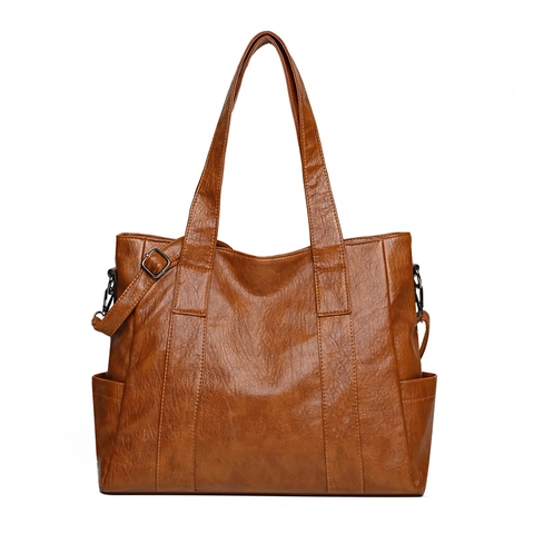 Women Tote And Crossbody And Pouch PU Leather Large Capacity Trendy Shoulder Bag Handbag Solid Color