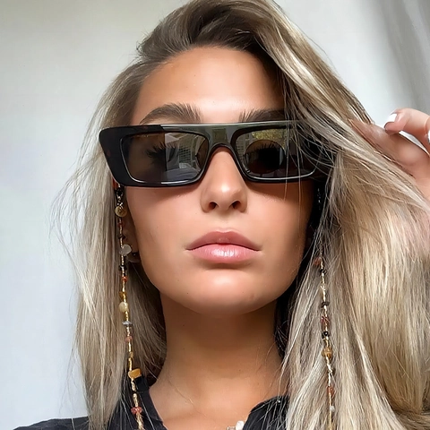 Retro Rectangular Sunglasses PC Frame AC Lens UV400 Protection Wide Leg Trendy Eyewear For Men Women Y2K Outdoor Fashion