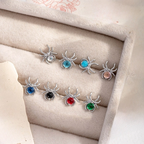 Pendiente De Cartílago De Araña Acero De Titanio Circón Cierre De Tornillo Joyería Piercing Para Hombre Mujer Estilo Punk