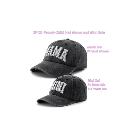 Cappellini Da Baseball Coordinati Famiglia Cotone Lavato Ricamo Protezione Solare Per Madre E Bambini Cappelli Vintage