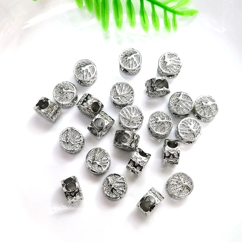 Levensboom Legering Kralen Holle Verstelbare Afstandhouders Voor Sieraden Maken DIY Armband Ketting Koord Schuifregelaar