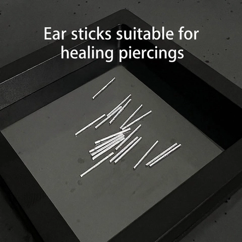 925 Sterling Silver Ear Piercing Protection Sticks Hypoallergenic Minimalist Tiny Round Head Ear Bars For Sensitive Ears
