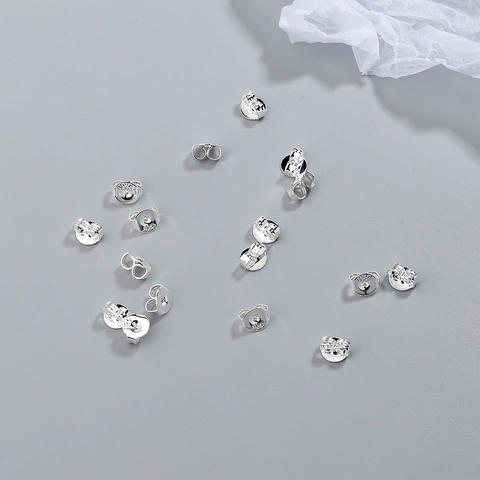 925 Sterling Silver Earring Backs Butterfly Ear Stoppers DIY Jewelry Making Findings Replacement Secure Comfort
