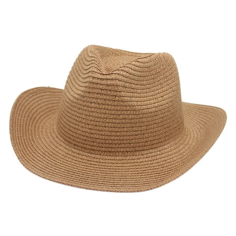 Chapeau De Paille Américain Ethnique Cowboy Western Fedora Large Bord Été Chapeau De Soleil Respirant Vacances Plage