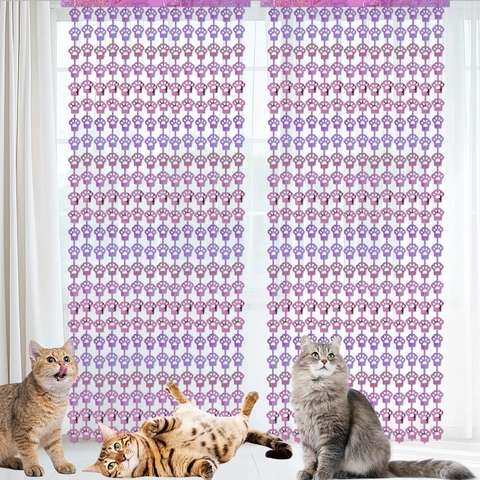 Tenda A Pioggia Con Impronte Di Zampe Sfondo Con Frange In Alluminio Laser Olografico Per Decorazioni Festa Compleanno Animali