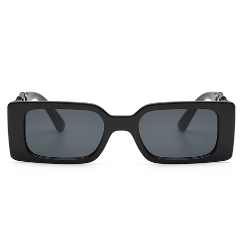 Lunettes De Soleil Rectangulaires Avec Branches Évidées En Forme De Flamme Monture PC UV400 Rétro Mode Hommes Femmes