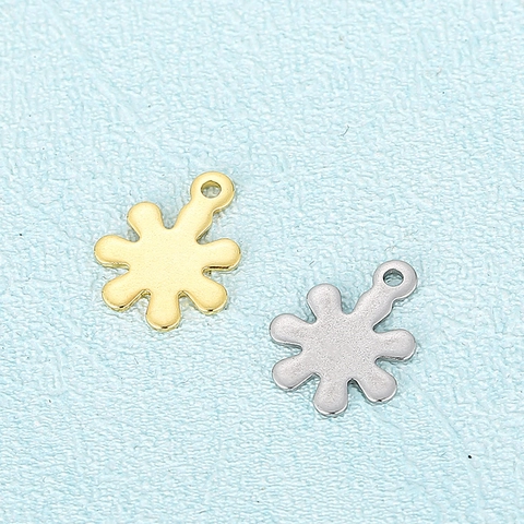 Colgantes Dijes De Flor Estrella De Acero Inoxidable Mini Pequeño Para DIY Fabricación De Joyas Pulsera Collar Oro Plata
