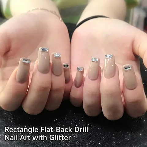 Strass Per Nail Art In Cristallo Flatback Forme Miste Quadrato Rettangolo Decorazioni Per Manicure Fai Da Te Accessori Brillanti