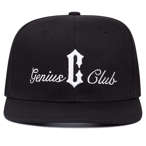 Cappello Da Baseball In Cotone Twill Ricamo Lettere Snapback Visiera Piatta Regolabile Streetwear