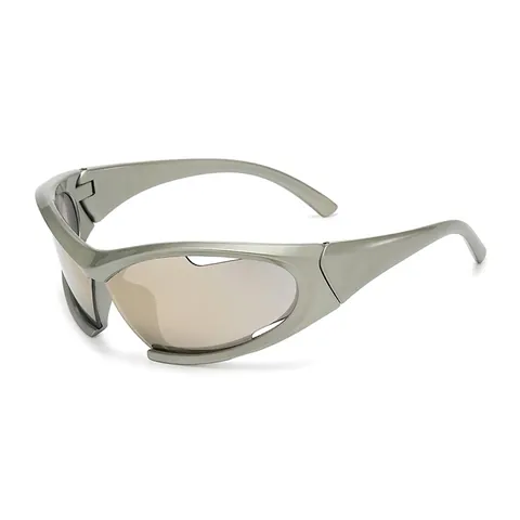 Sports Sunglasses Y2K Wrap Around Cycling Eyewear UV400 Protection PC Frame AC Lens Outdoor Futuristic Unisex