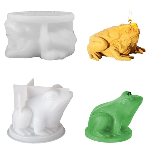 Toad Frog Silicone Mold Animal Shape For DIY Scented Candle Plaster Resin Crafts Hand-made Decorative Ornament Making