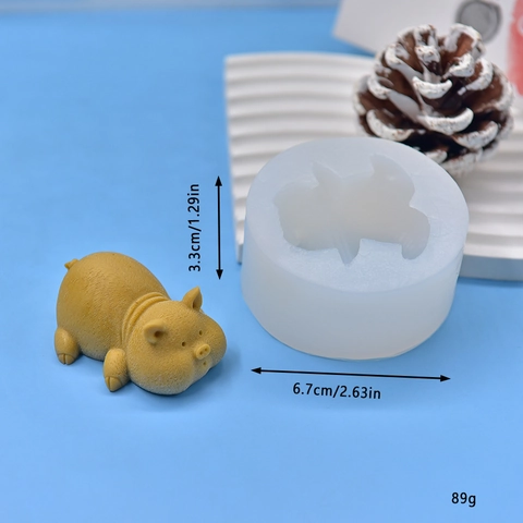 Niedliche Schwein Silikonform Lebensmittelqualität DIY Backwerkzeug Für Handgemachte Seife Kerze Kuchendekoration