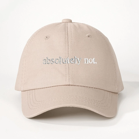 Absolutely Not Embroidered Baseball Cap Cotton Adjustable Sun Protection Sport Hat Men Women Casual Retro Distressed