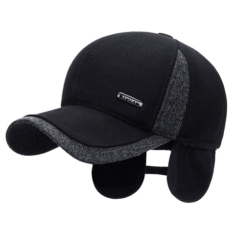 Cappello Da Baseball Invernale Da Uomo Con Paraorecchie Caldo Foderato In Pile Cotone Regolabile Berretto Papà