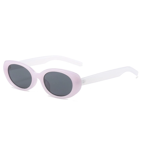Retro Ovale Sonnenbrille UV400 Schutz PC Rahmen Vintage Y2K Stil Kleiner Rahmen Schicke Brillen Für Damen Herren