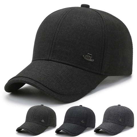 Herren Baseballkappe Polyester Köper Gebogener Schirm Verstellbare Metallschnalle Sonnenschutz Outdoor Sport Hut