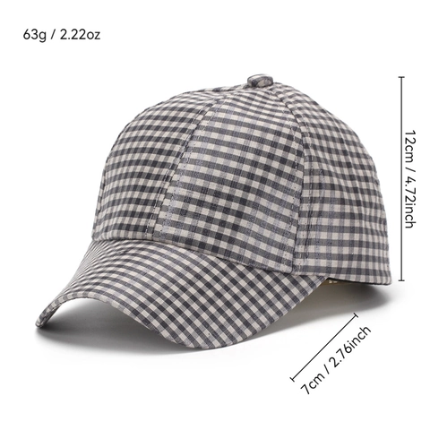 Κλασικό Καπέλο Μπέιζμπολ Καρό Gingham για Άνδρες Γυναίκες Ρυθμιζόμενο Ηλιακή Προστασία Casual Μόδα Αθλητικό