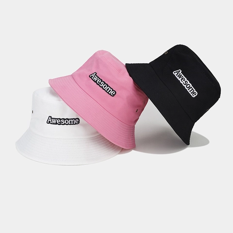 Awesome Stickerei Baumwolle Fischerhut Sonnenschutz Atmungsaktiv Sommer Casual Outdoor Kappe Für Damen