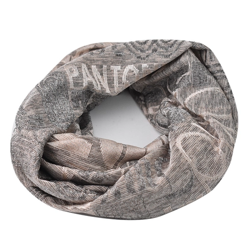 Slouchy Beanie Hat Neck Warmer Dual Use Cotton Knit Jacquard Letter Pattern Breathable Lightweight For Men Women
