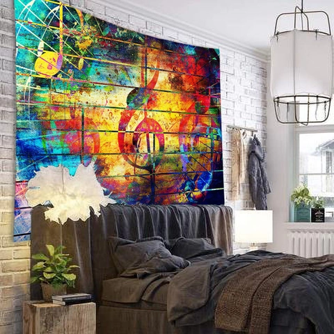 Tapestry Wall Hanging Decorative Polyester Fabric For Bedroom Living Room Bohemian Psychedelic Abstract Art Aesthetic