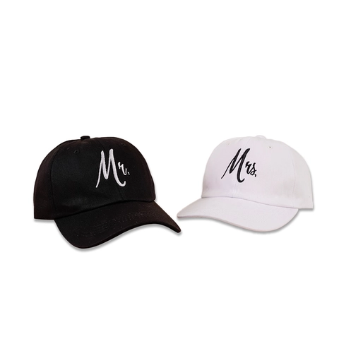 Cappello Da Baseball In Cotone Ricamo Mr Mrs Cappello Da Sole Regolabile Moda Casual Per Coppie Uomini Donne