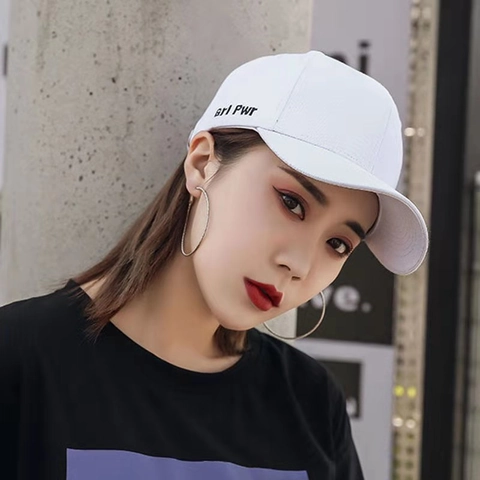 Baseball Cap Cotton Embroidered Letters Grl Pwr Breathable Sun Protection Outdoor Casual Streetwear Adjustable Hat Unisex