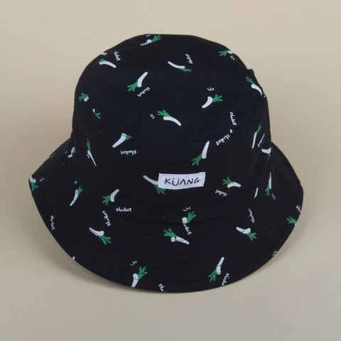 Cappello Alla Pescatora Reversibile Cotone Cartone Animato Banana Formaggio Patatine Fritte Stampa Sole Viaggio Unisex