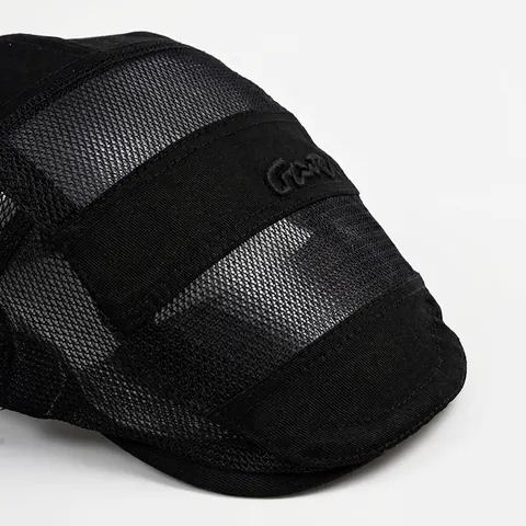 Men Mesh Splicing Flat Cap Cotton Polyester Breathable Sun Protection Adjustable Ivy Cap Vintage Letter Embroidery