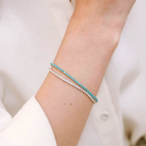Collana Tennis In Zircone Micro Intarsiato Rame Cristallo Quadrato Catena Geometrica Gioielli Eleganti Per Donne