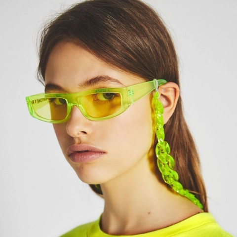 Cadena De Gafas De Acrílico Moda Transparente Colorida Correa De Gafas De Sol Soporte Antideslizante Joyería Para Mujeres