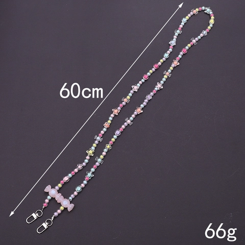 Cordino Tracolla Perline Acriliche Colorate Forme Farfalla Stella Cuore Cinturino Custodia Telefono Catena Borsa Donne