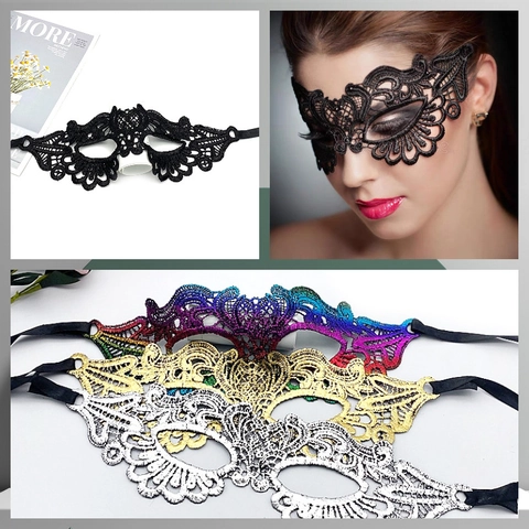 Sexy Lace Masquerade Mask Hollow Out Half Face Eye Mask For Halloween Carnival Party Ball Elegant Retro Women Accessory
