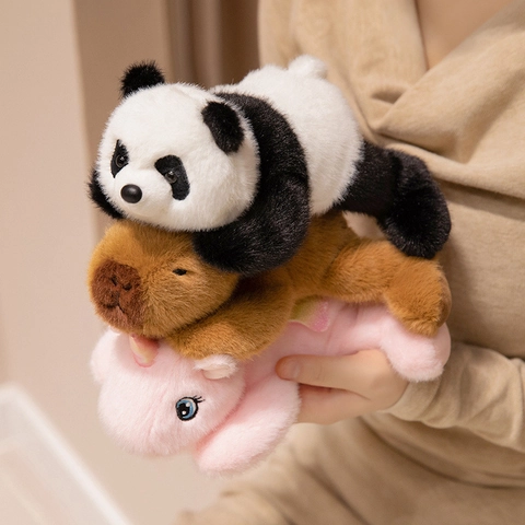 Cute Animal Plush Toy Capybara Panda Unicorn Soft Mink Velvet PP Cotton Weighted Beads Desktop Decor Kids Gift