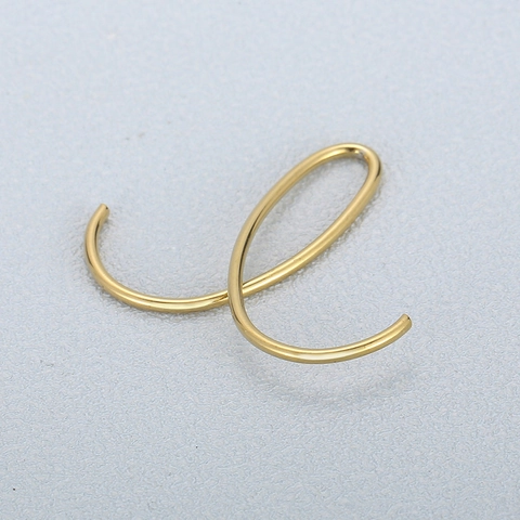 Minimalist Abstract Line Stainless Steel Earring Pendants For DIY Jewelry Making Geometric C Shape Charms