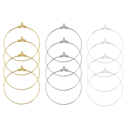Composants De Boucles D'oreilles Créoles Rondes En Fer Pour La Fabrication De Bijoux Bricolage Connecteurs