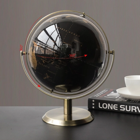 Globe Décoratif Rétro Sablier Minuteur Cadre Métallique Ornement Bureau Étude Luxe Décor Minimaliste