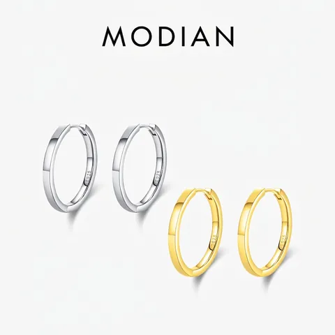Minimalistische Hoop Ohrringe 925 Sterling Silber Poliert Geometrischer Kreis Schmuck Für Frauen Einfaches Elegantes Accessoire