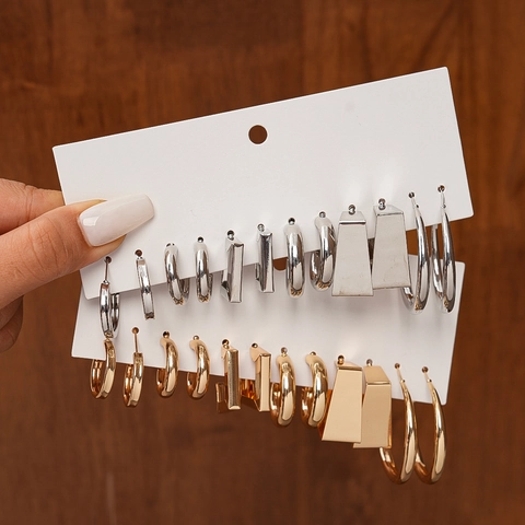 Geometrische Creolen Glänzendes Metall C-Form Minimalistischer Modeschmuck Mit 925 Sterling Silber Ohrstecker Damen