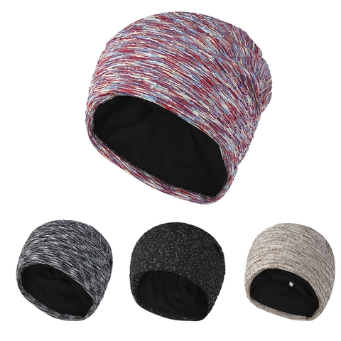 Gorro Beanie De Punto Doble Capa Cálido Térmico Forro Exterior Invierno Cortavientos Para Mujeres