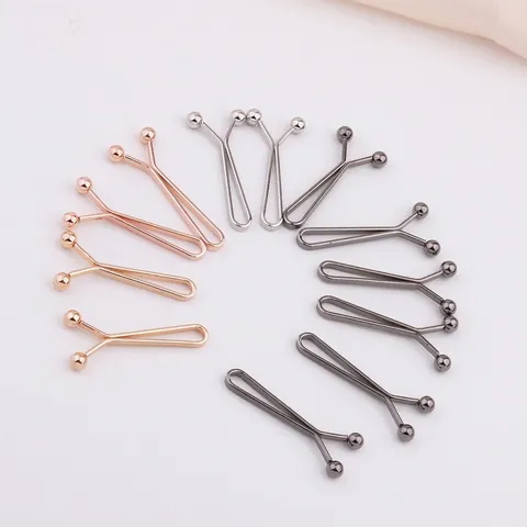 Metal Hijab Clips U Shaped Scarf Pins Ball End Multicolor Hijab Accessories For Women Decorative Brooch Fastener