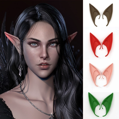 Elfenohren Und Vampirzähne Halloween Cosplay Kostüm Requisiten Latex Harz Spitze Ohren Fangs Für Maskenparty